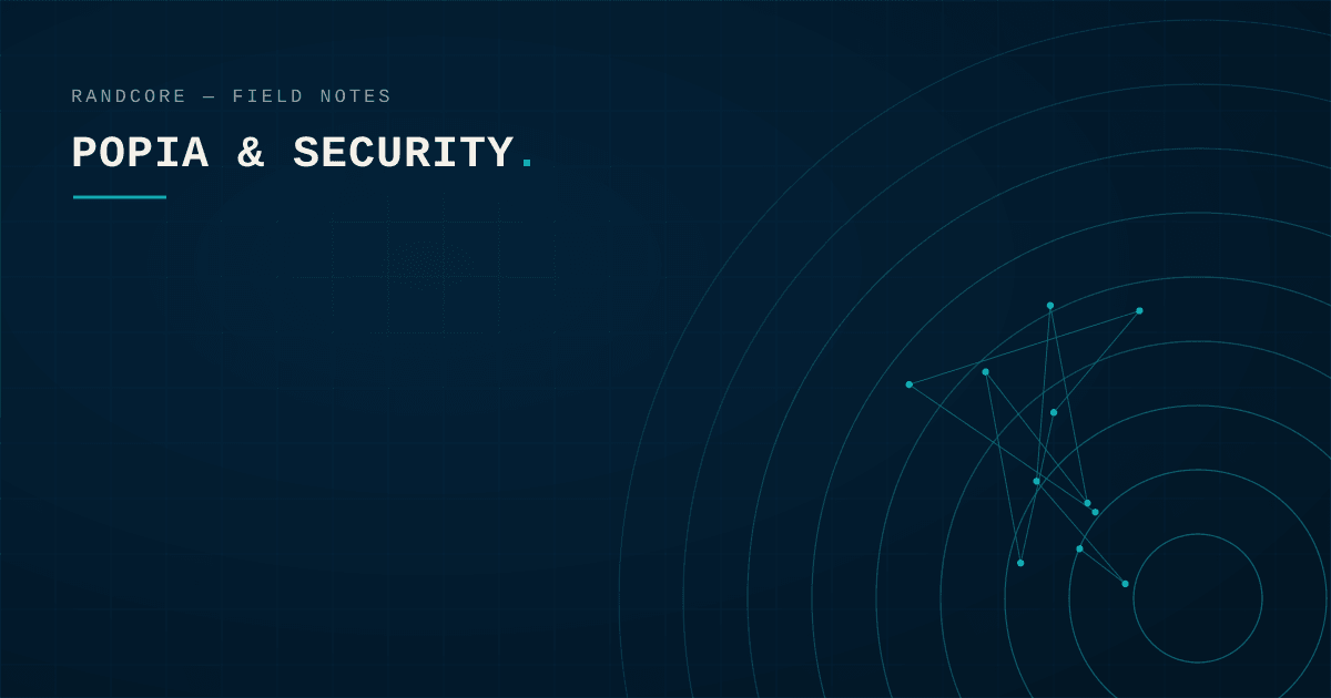 Randcore Field Notes header: POPIA and security